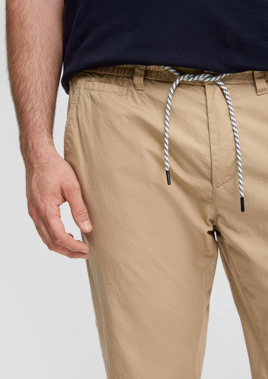 S.Oliver Baumwoll-Hose Mit Elastischem Bund Und Print-Detail
