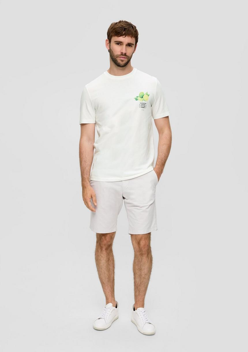 S.Oliver Baumwoll-T-Shirt Mit Crew Neck Und Frontprint