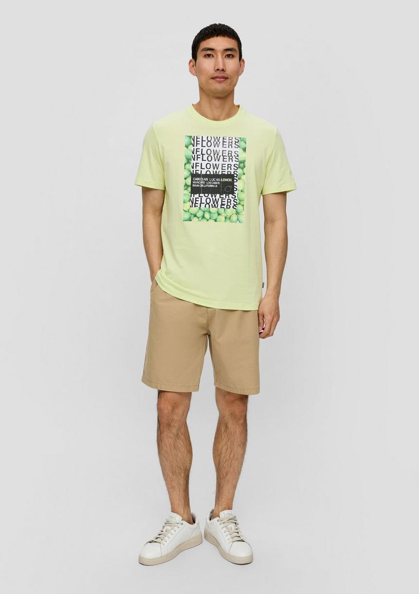 S.Oliver Baumwoll-T-Shirt Mit Crew Neck Und Frontprint