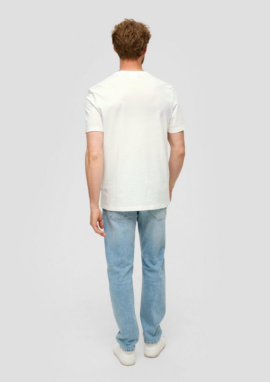 S.Oliver Baumwoll-T-Shirt Mit Crew Neck Und Frontprint