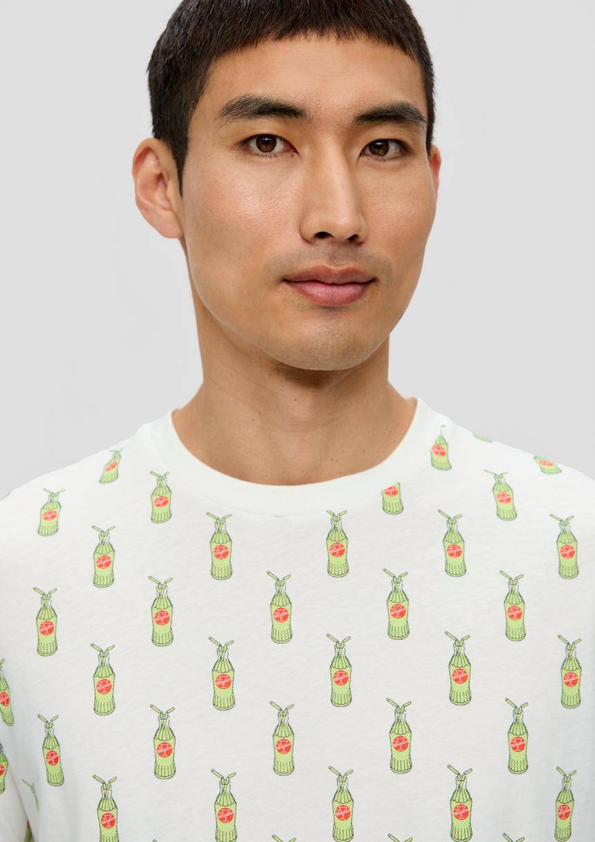 S.Oliver Baumwoll-T-Shirt Mit Crew Neck Und Sinalco®-Print