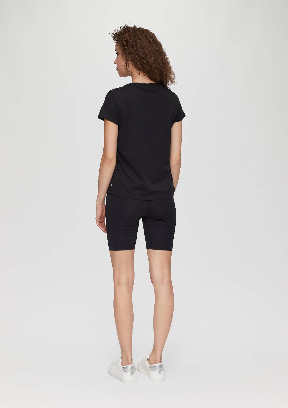 S.Oliver Baumwoll-T-Shirt Mit Frontprint Und Rippblende