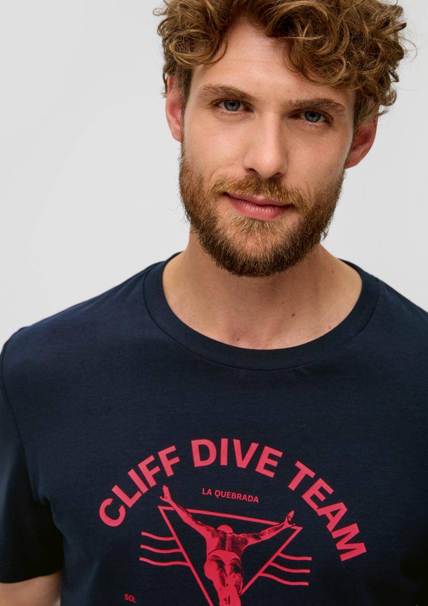 S.Oliver Baumwoll-T-Shirt Mit Frontseitigem Artwork-Print