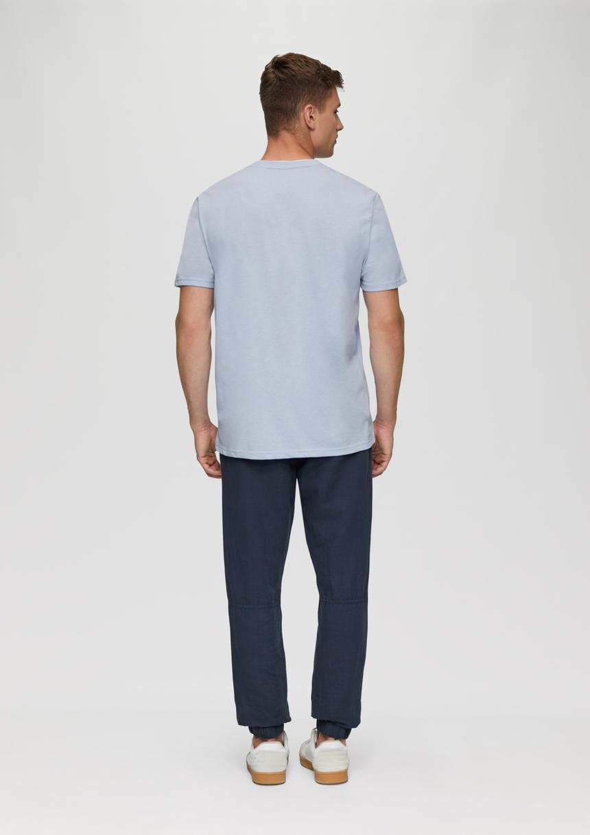 S.Oliver Baumwoll-T-Shirt Mit Layering-Detail Am Kragen