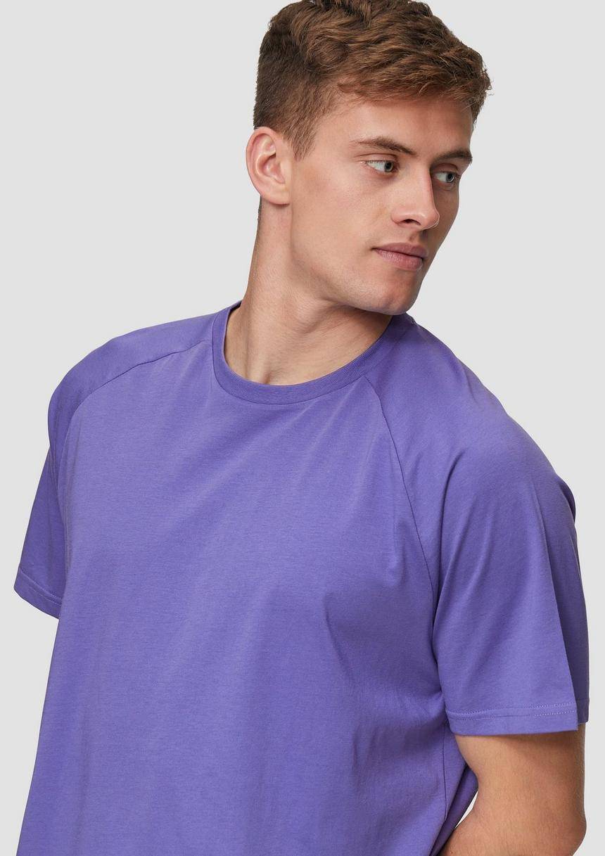 S.Oliver Baumwollshirt Mit Raglanärmeln Und Rippblende