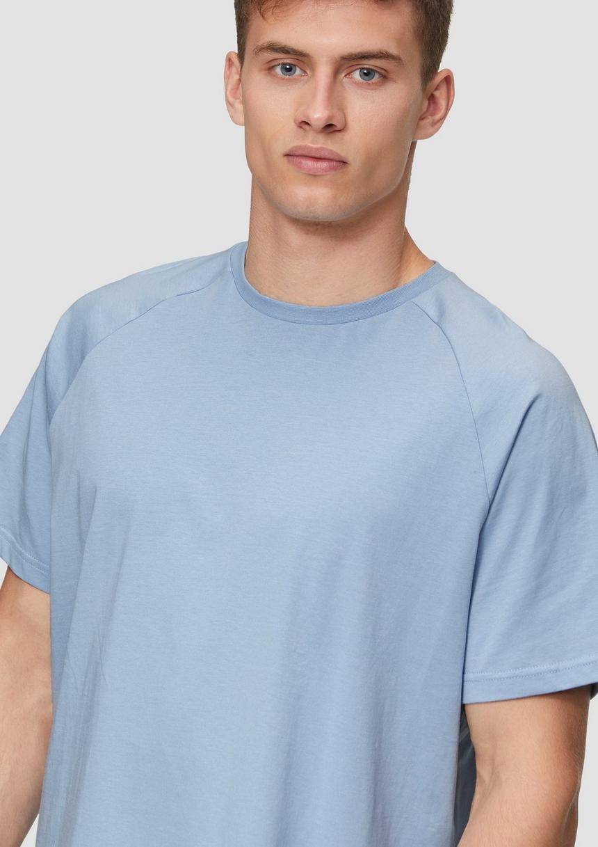 S.Oliver Baumwollshirt Mit Raglanärmeln Und Rippblende