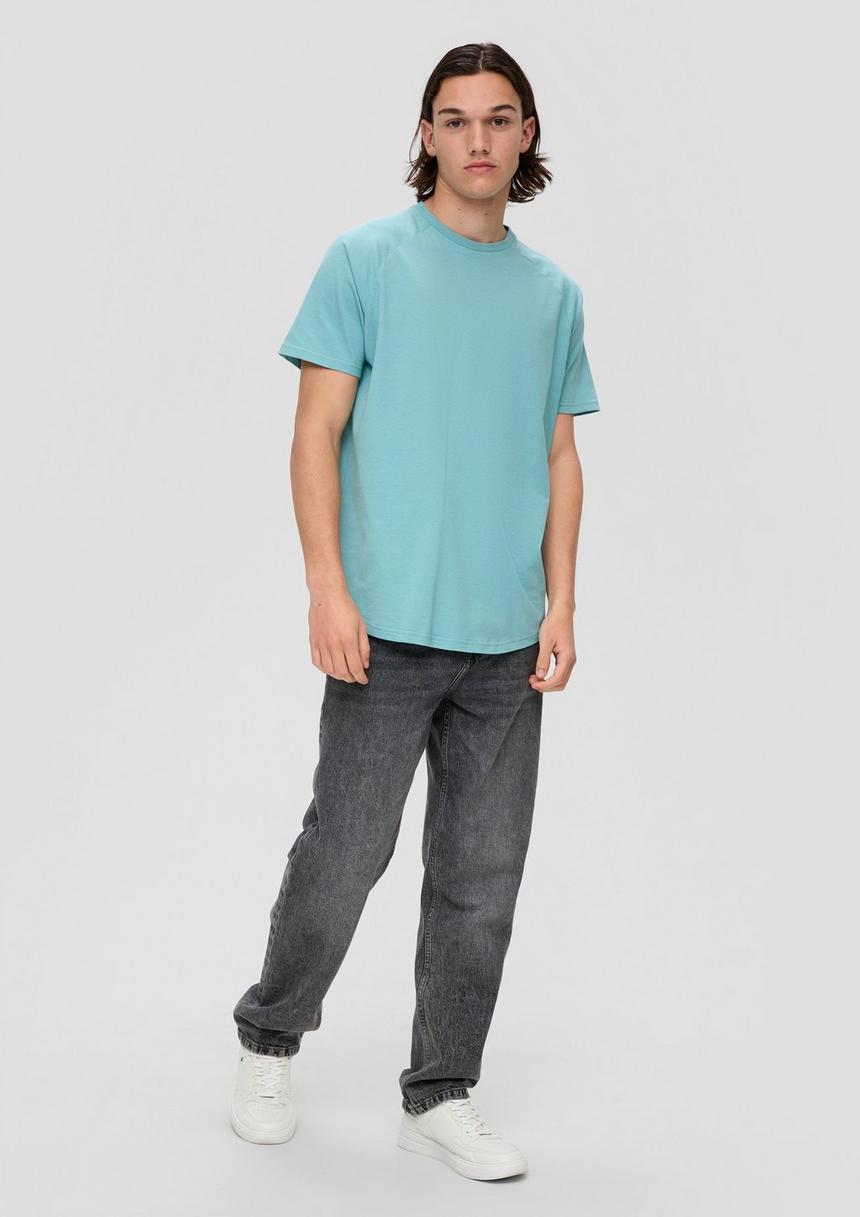 S.Oliver Baumwollshirt Mit Raglanärmeln Und Rippblende