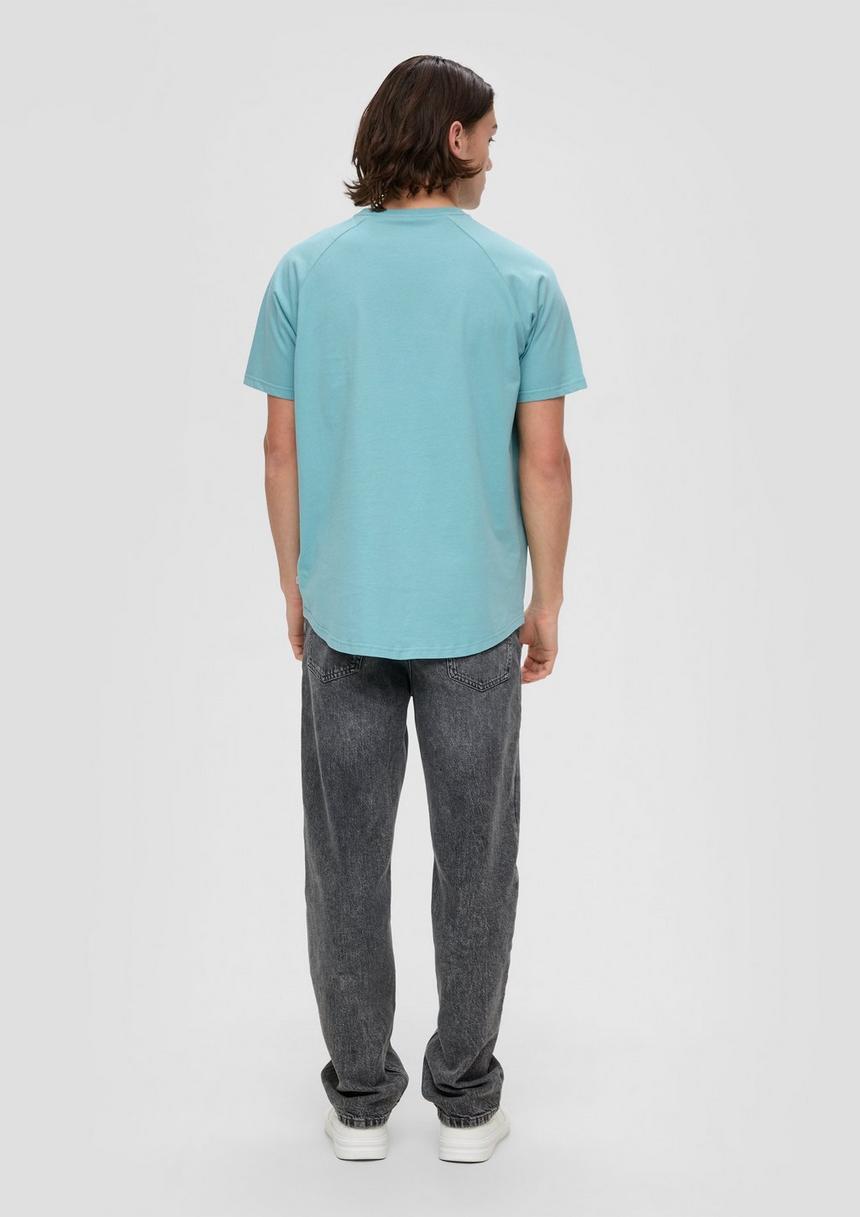 S.Oliver Baumwollshirt Mit Raglanärmeln Und Rippblende