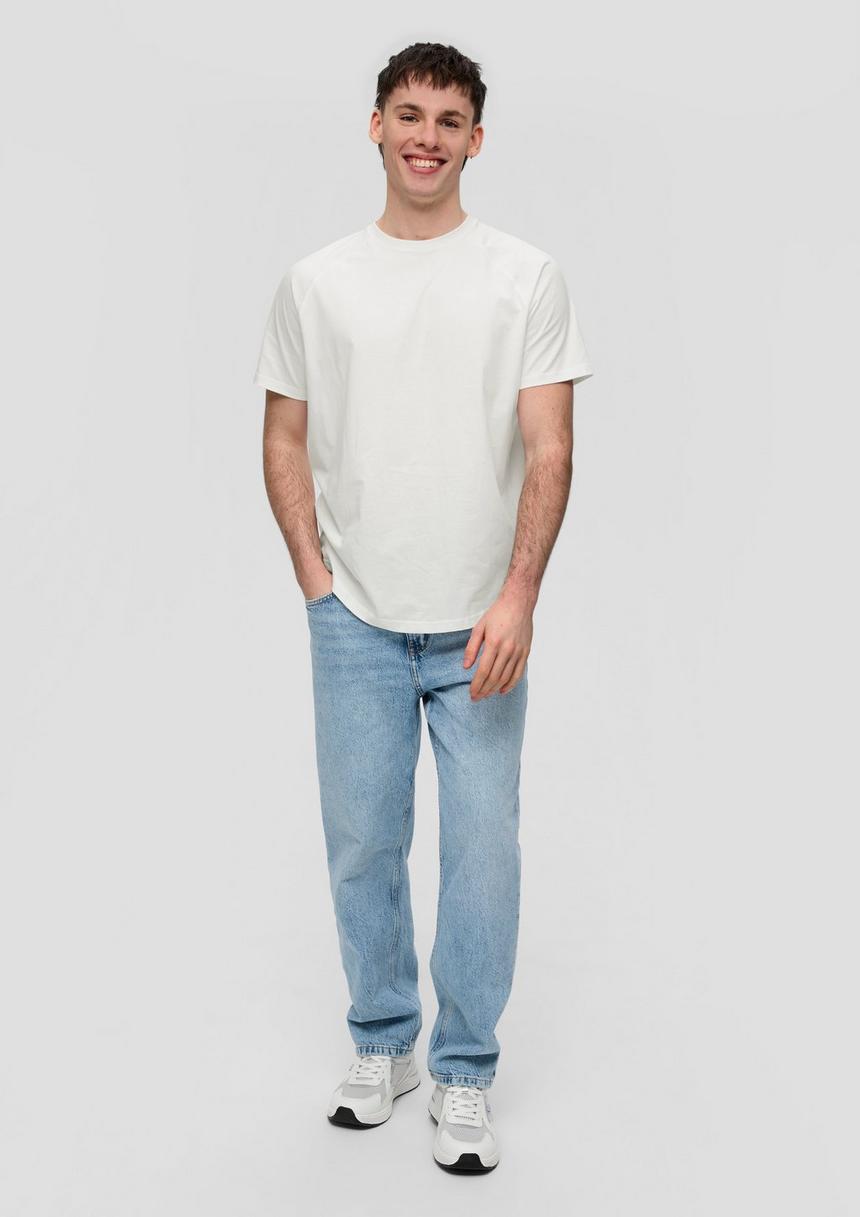 S.Oliver Baumwollshirt Mit Raglanärmeln Und Rippblende