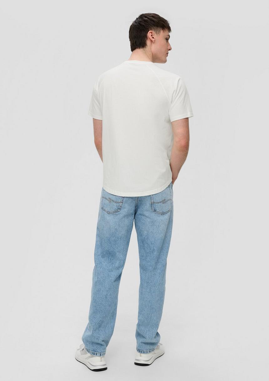 S.Oliver Baumwollshirt Mit Raglanärmeln Und Rippblende