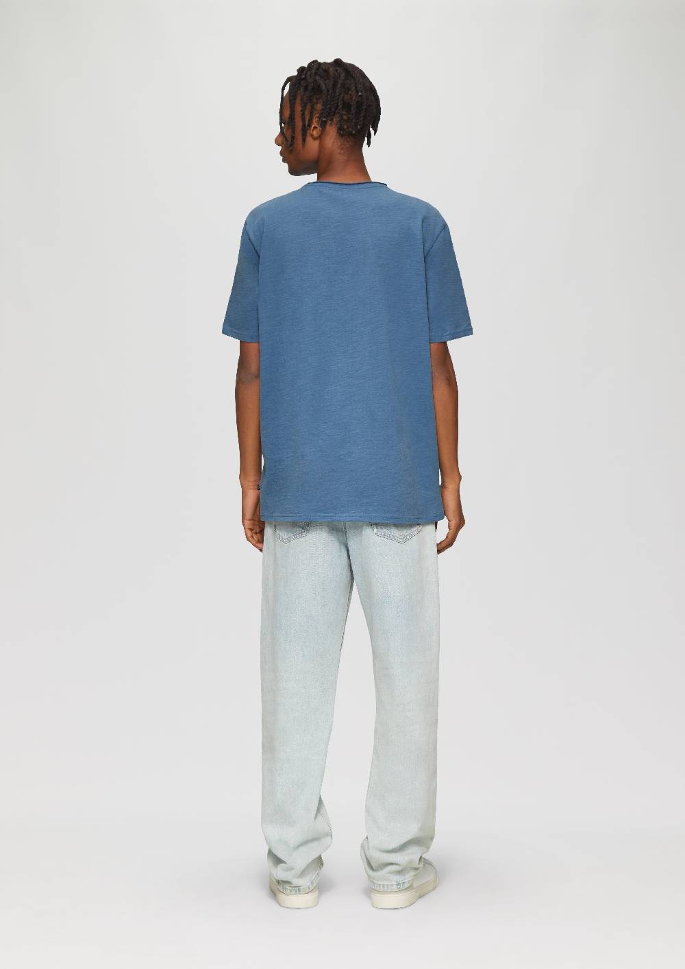 S.Oliver Baumwollshirt Mit Rollkante Und Flammgarnstruktur