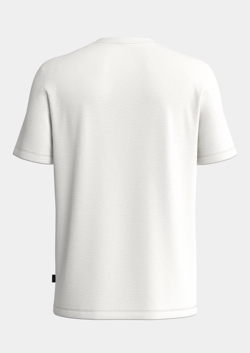 S.Oliver Baumwollshirt Mit V-Ausschnitt Und Flammgarnstruktur