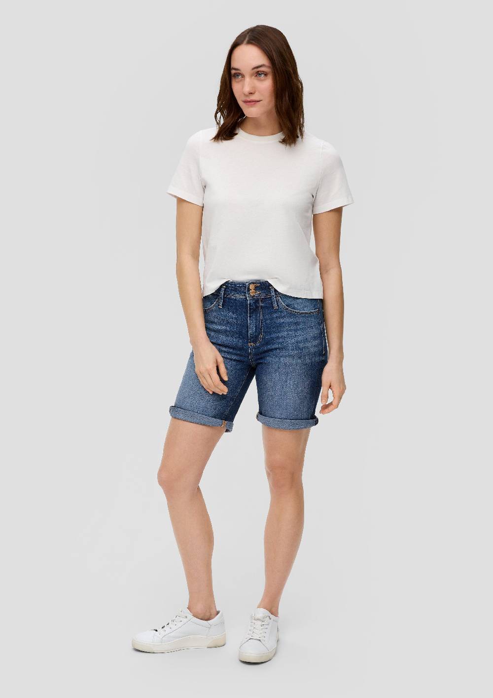 S.Oliver Bermuda Jeans Betsy / Regular Fit / Mid Rise / Straight Leg