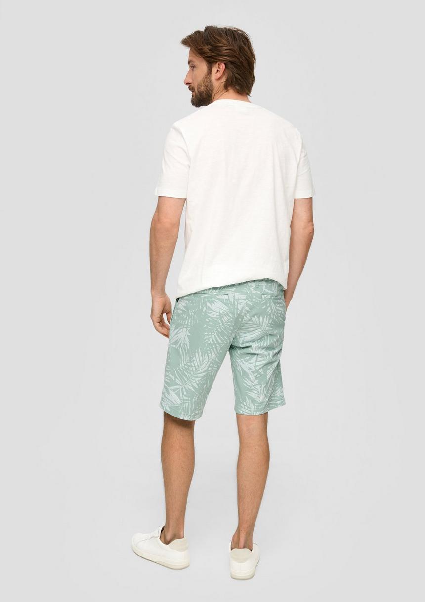 S.Oliver Bermuda Mit All-over-Print Aus Baumwoll-Stretch
