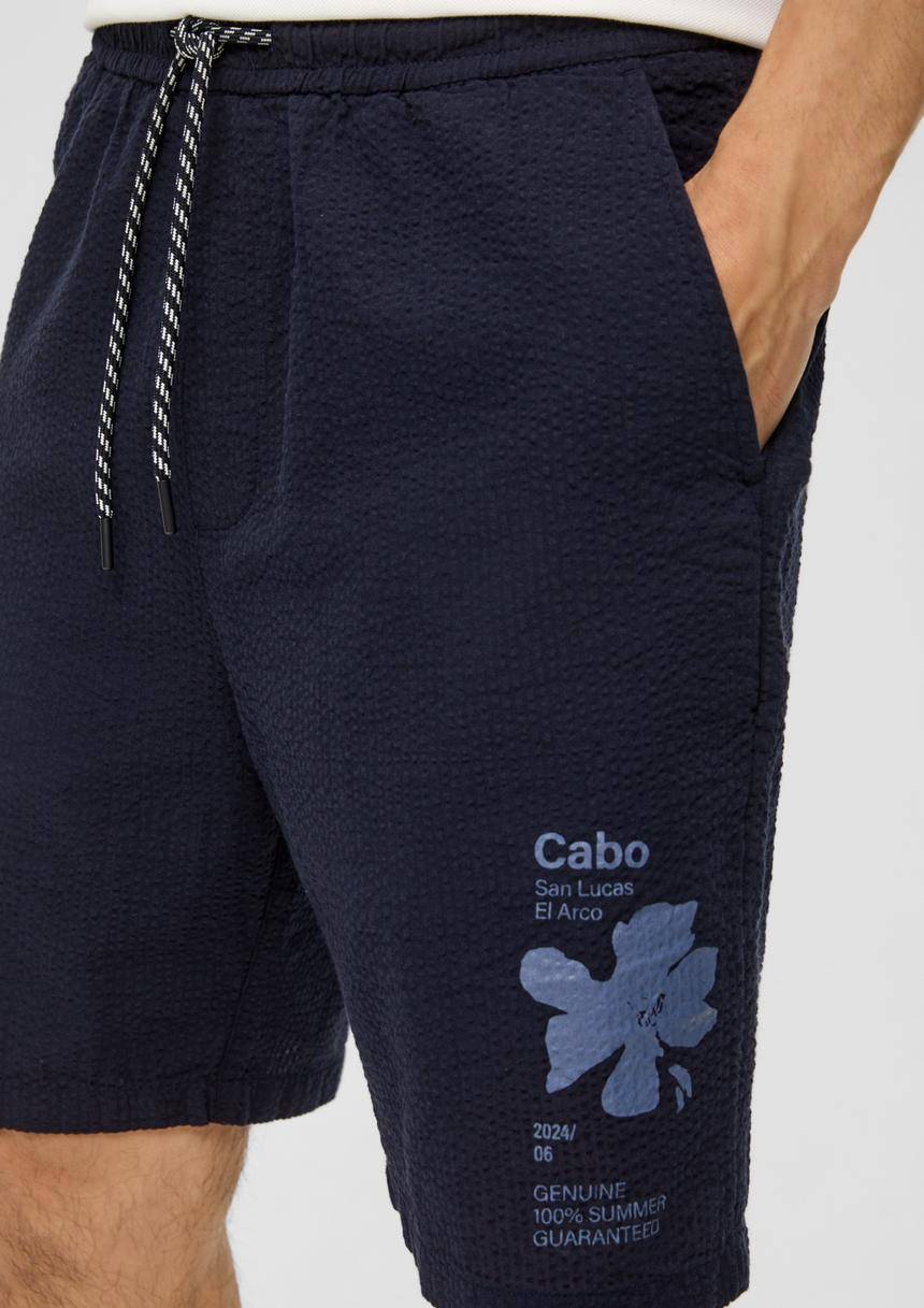 S.Oliver Bermuda-Shorts Im Relaxed Fit Mit Print-Detail