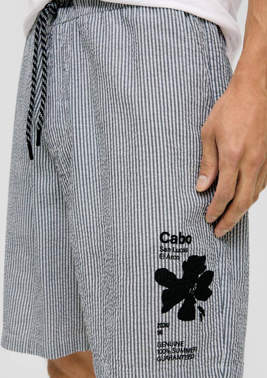 S.Oliver Bermuda-Shorts Im Relaxed Fit Mit Print-Detail