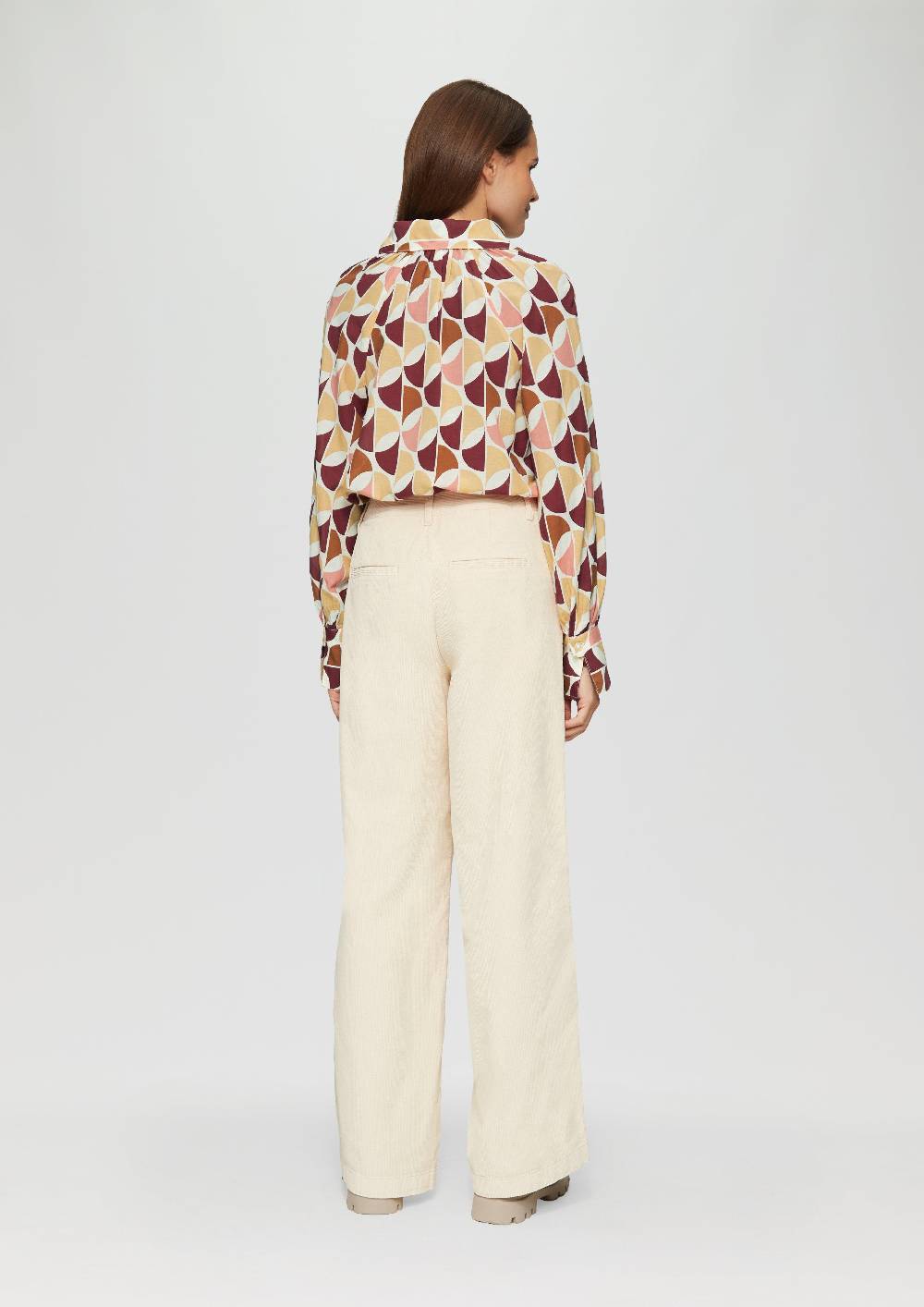 S.Oliver Bluse Im Relaxed Fit Und Raffung Am Kragen