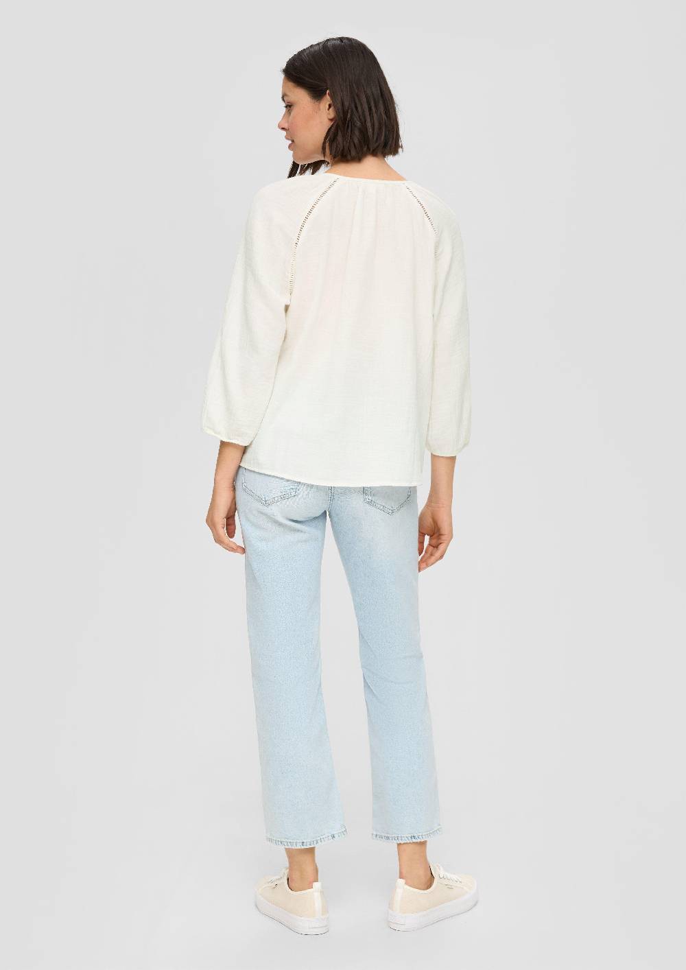 S.Oliver Blusenshirt Aus Baumwolle Mit Elastischen Bündchen