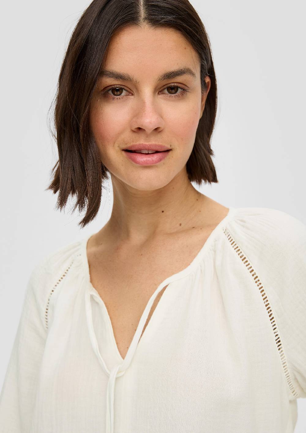 S.Oliver Blusenshirt Aus Baumwolle Mit Elastischen Bündchen