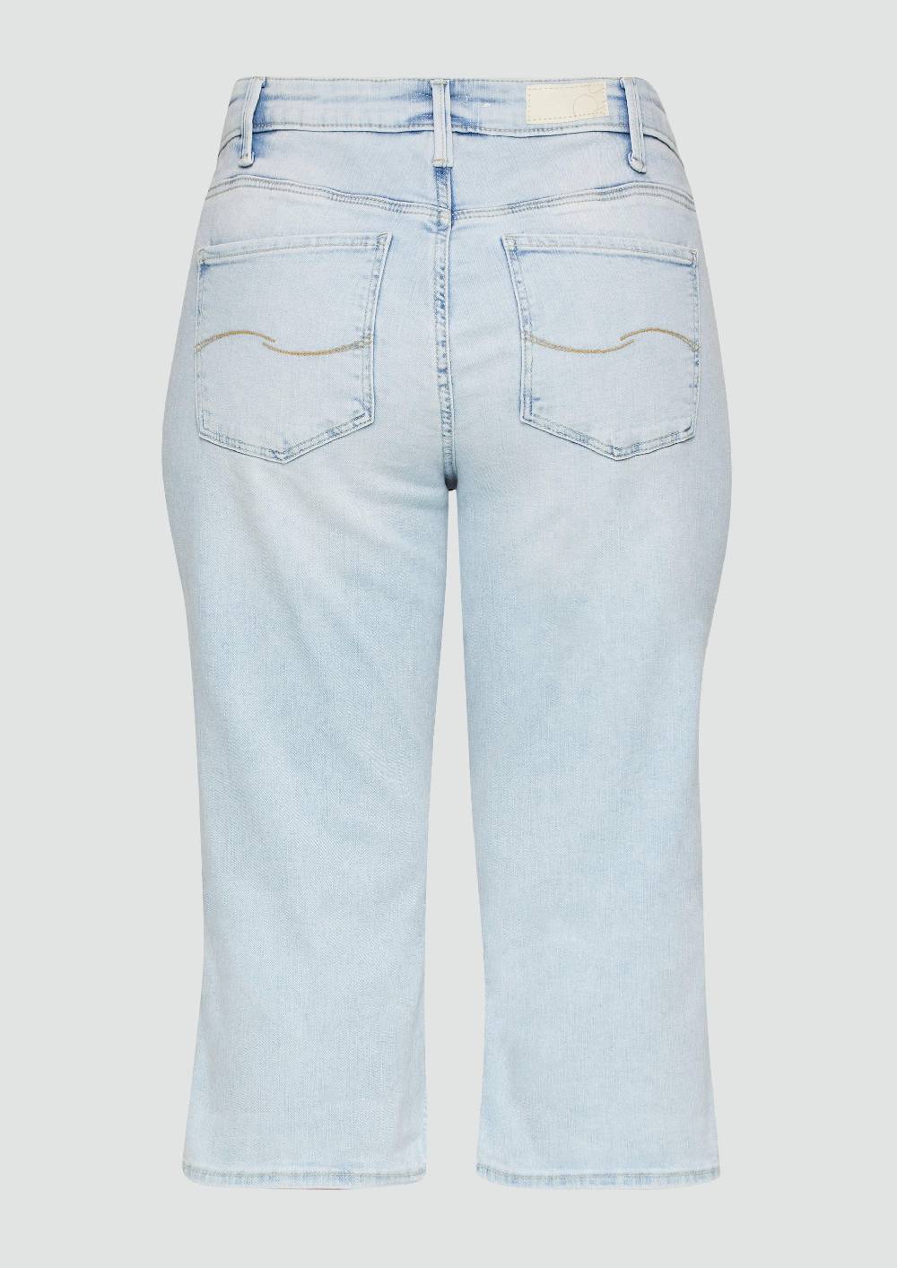 S.Oliver Capri-Jeans / Mid Rise / Slim Leg / Seitliche Ziernähte