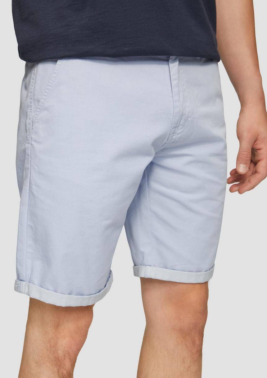 S.Oliver Chino-Shorts Aus Baumwolle Mit Fixiertem Umschlag