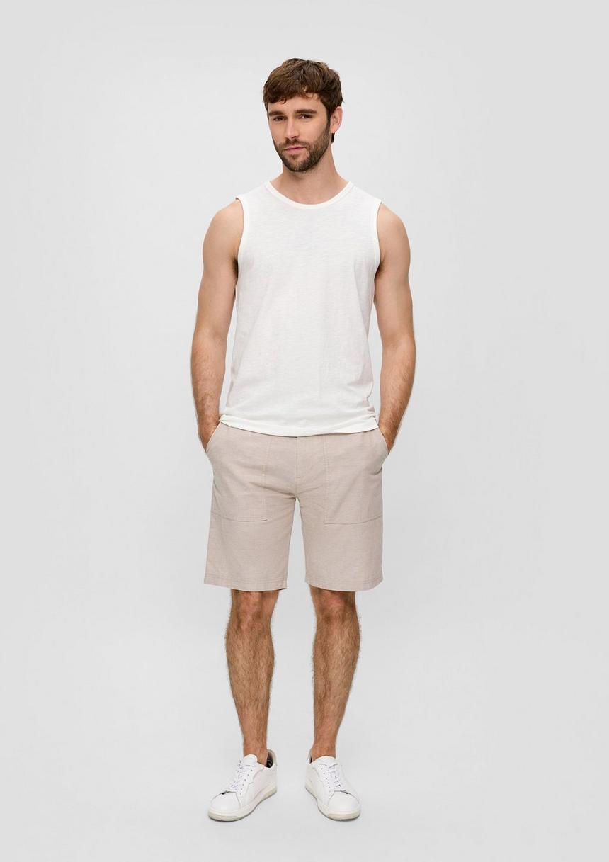 S.Oliver Chino-Shorts Aus Leinenmix Mit Elastischem Bund