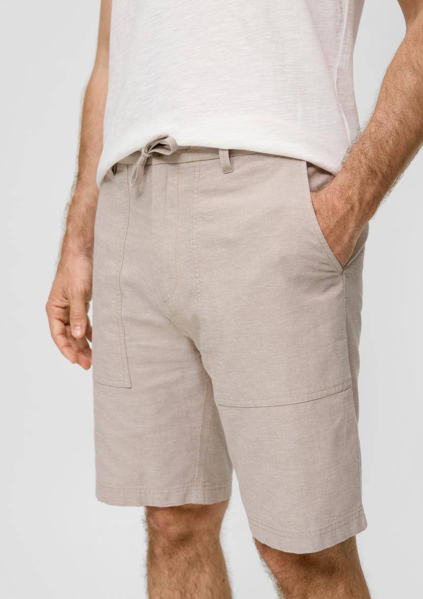 S.Oliver Chino-Shorts Aus Leinenmix Mit Elastischem Bund
