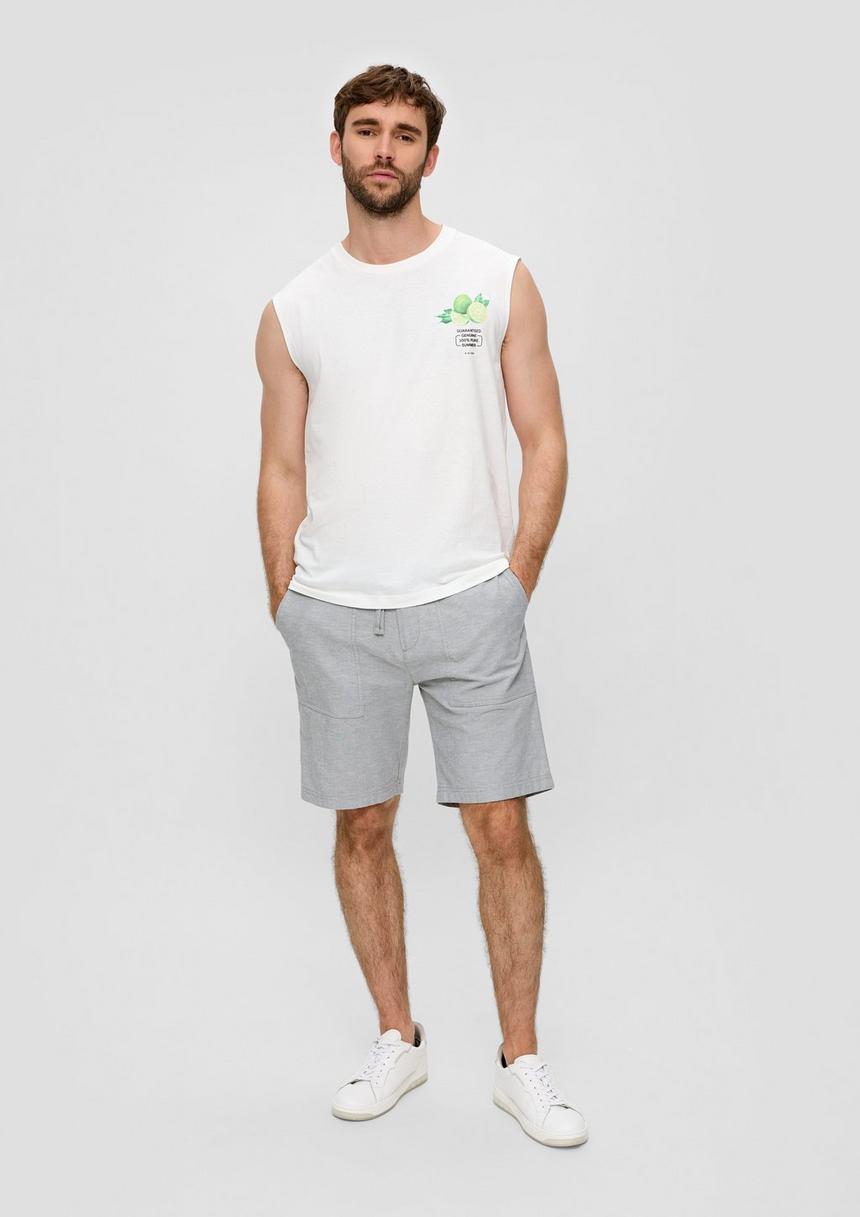S.Oliver Chino-Shorts Aus Leinenmix Mit Elastischem Bund