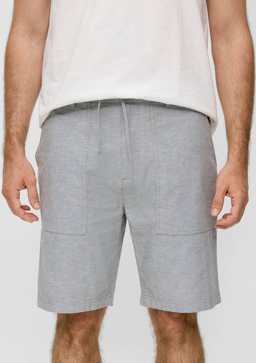 S.Oliver Chino-Shorts Aus Leinenmix Mit Elastischem Bund