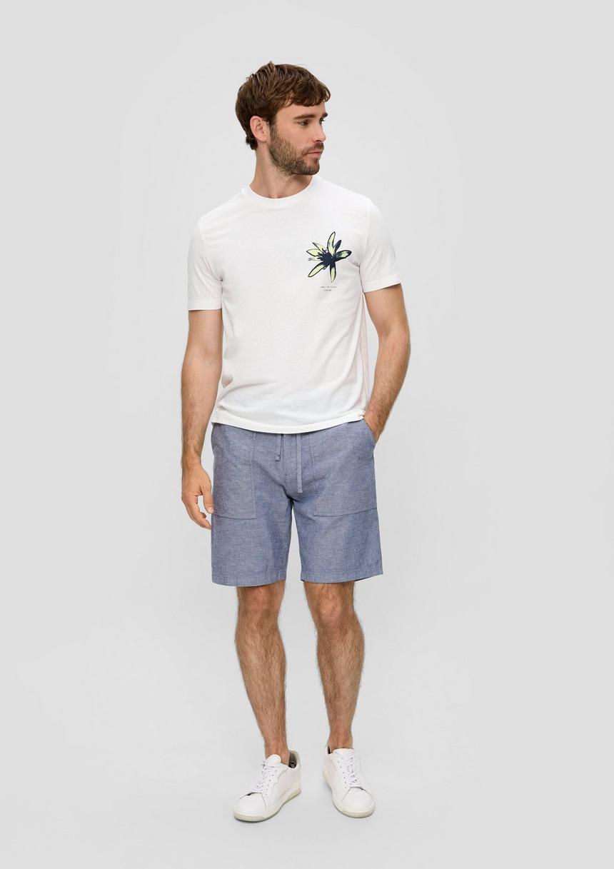 S.Oliver Chino-Shorts Aus Leinenmix Mit Elastischem Bund