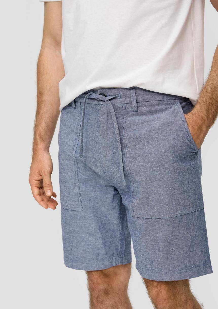 S.Oliver Chino-Shorts Aus Leinenmix Mit Elastischem Bund