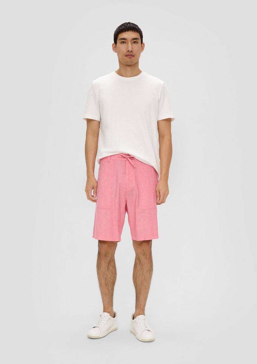 S.Oliver Chino-Shorts Aus Leinenmix Mit Elastischem Bund