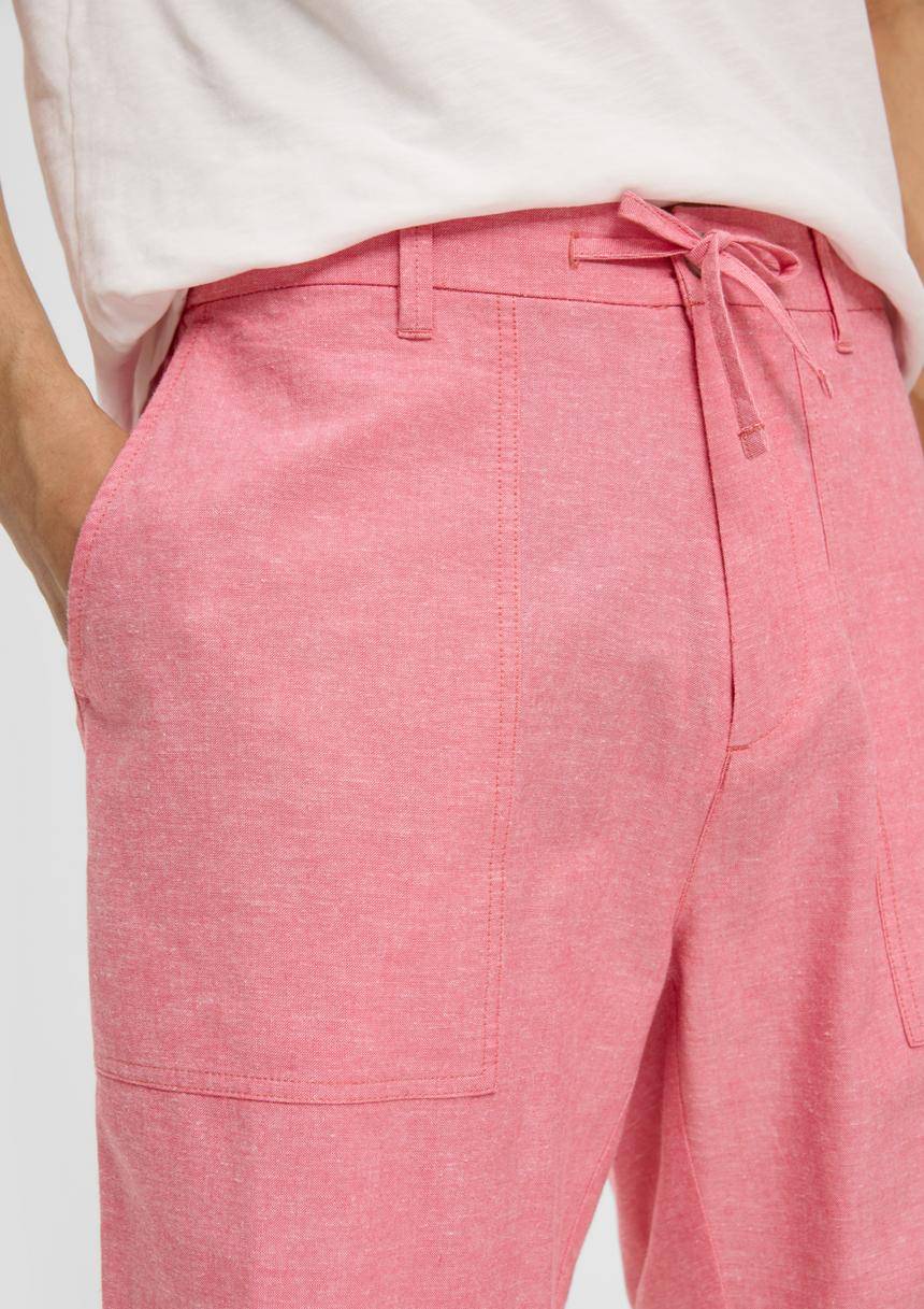 S.Oliver Chino-Shorts Aus Leinenmix Mit Elastischem Bund