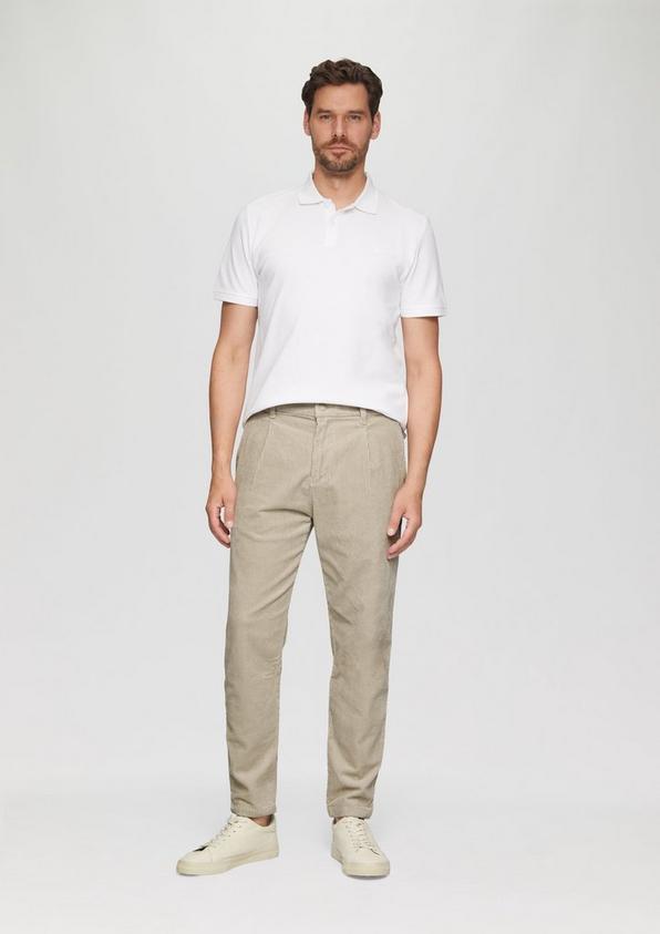 S.Oliver Cord-Chino aus Baumwollstretch mit Bundfalten