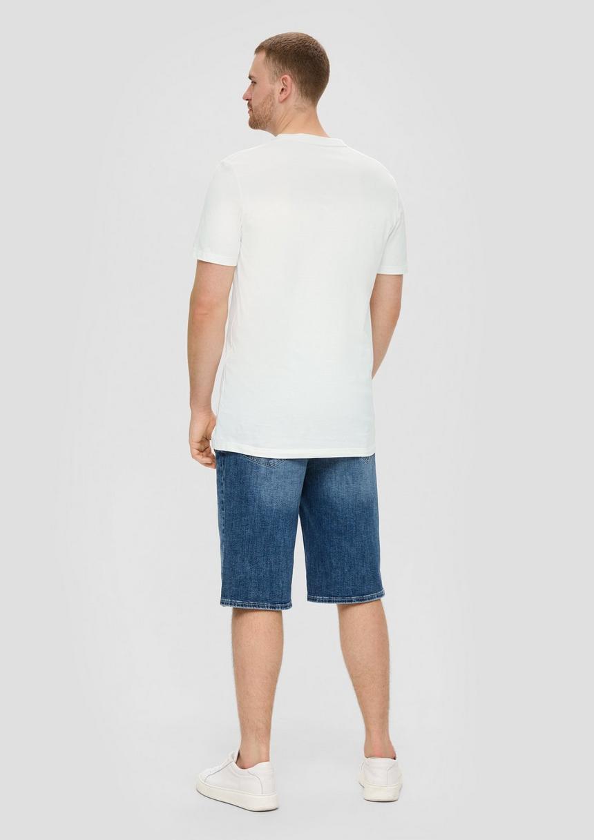 S.Oliver Crew-Neck-Shirt Mit Frontprint Aus Baumwoll-Jersey