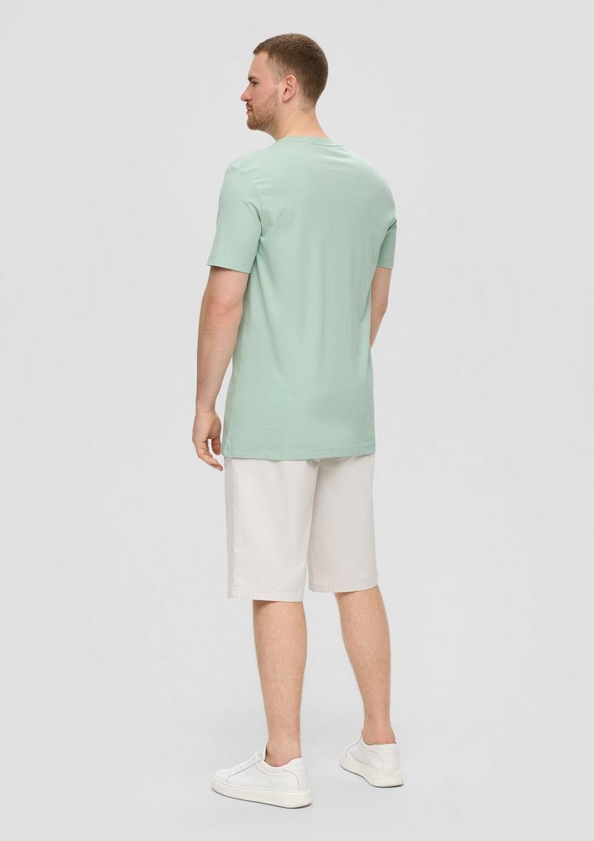 S.Oliver Crew-Neck-Shirt Mit Frontprint Aus Baumwoll-Jersey