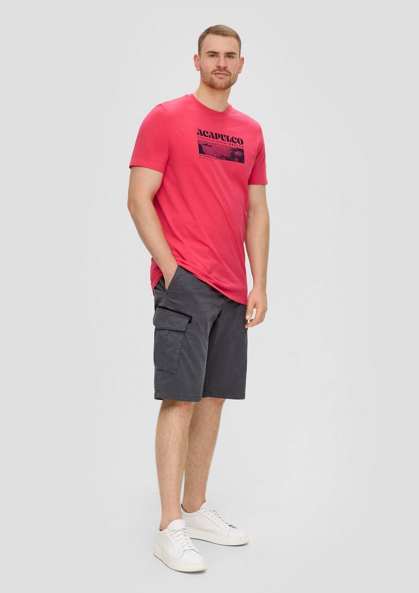 S.Oliver Crew-Neck-Shirt Mit Frontprint Aus Baumwoll-Jersey