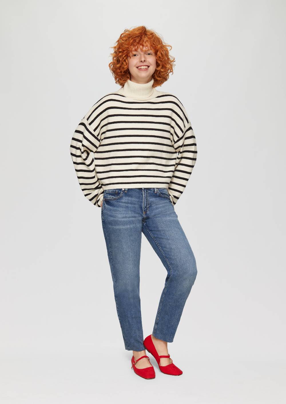 S.Oliver Cropped-Jeans Catie / Slim Fit / Mid Rise / Straight Leg