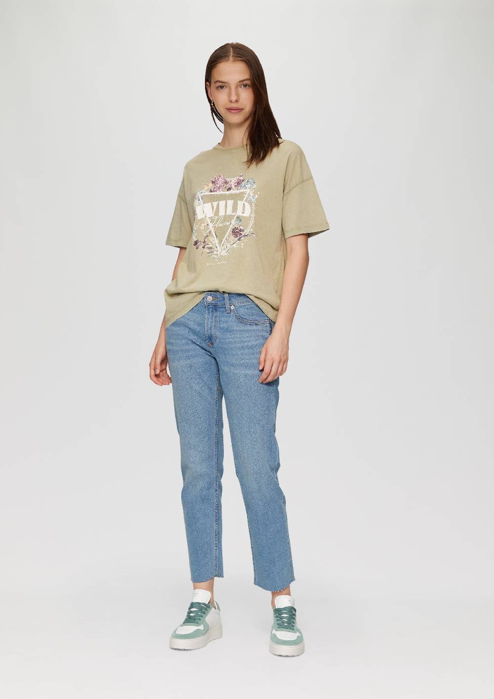 S.Oliver Cropped-Jeans Catie / Slim Fit / Mid Rise / Straight Leg
