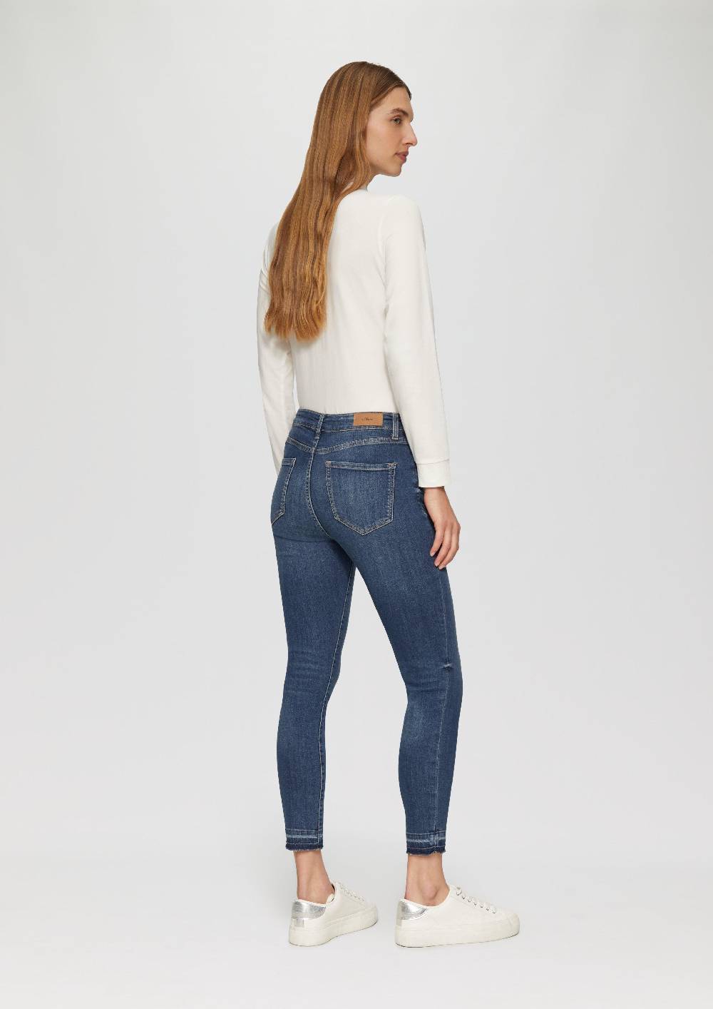 S.Oliver Cropped Jeans Izabell / Skinny Fit / Mid Rise / Skinny Leg / Mit Offenem Saum