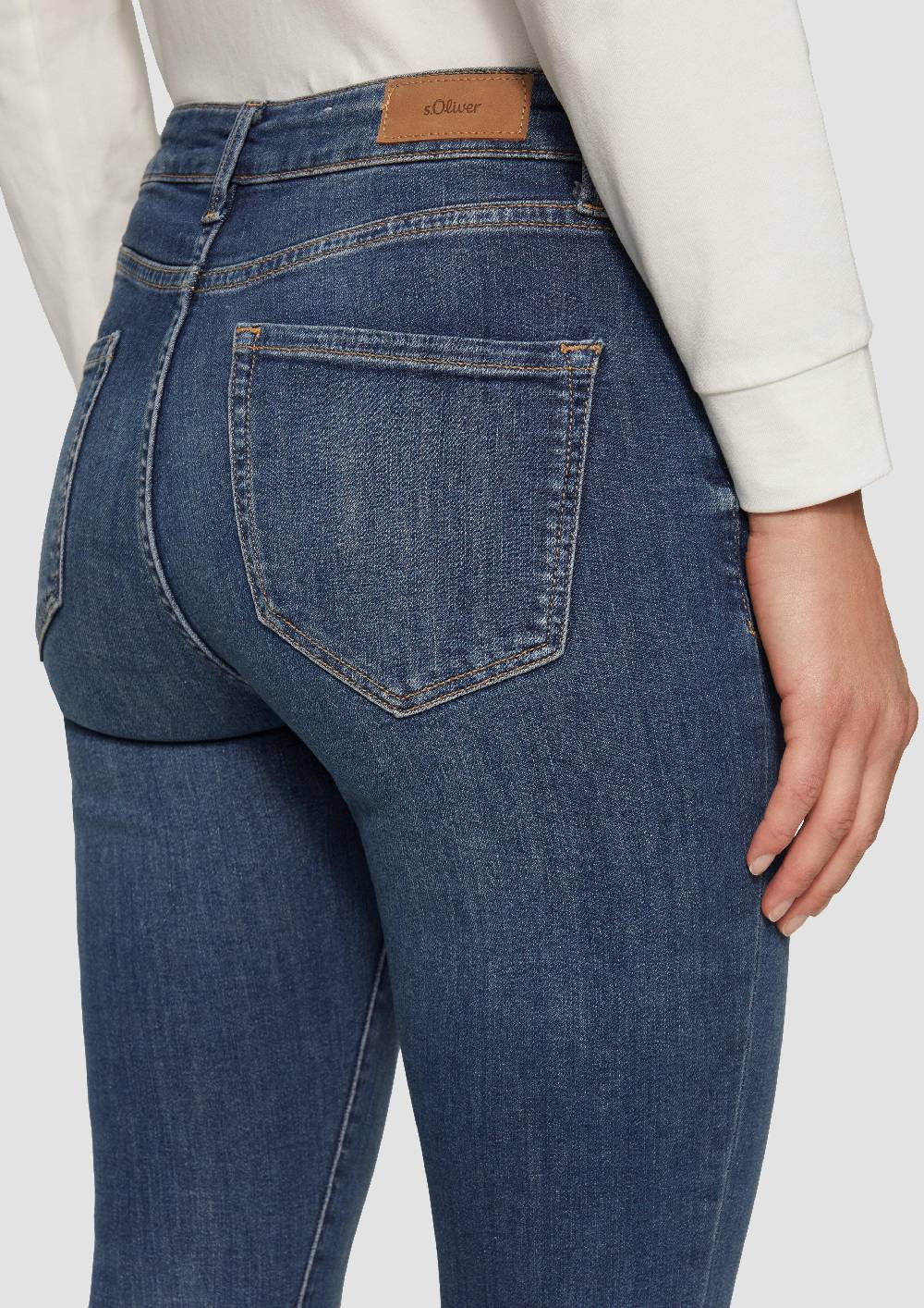 S.Oliver Cropped Jeans Izabell / Skinny Fit / Mid Rise / Skinny Leg / Mit Offenem Saum