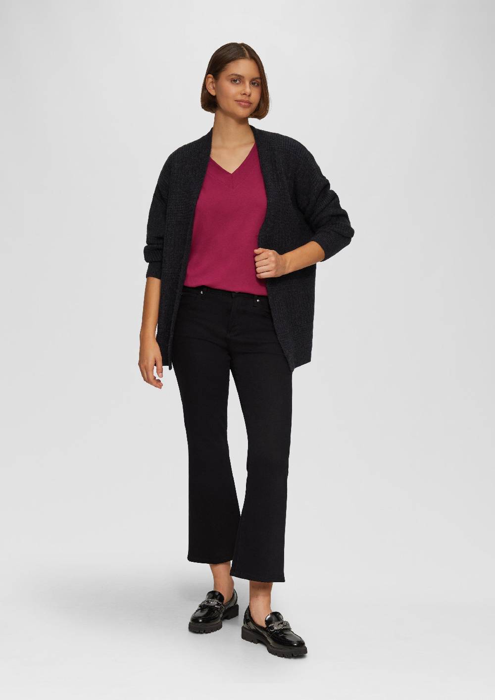 S.Oliver Cropped Jeans / Regular Fit / Mid Rise / Flared Leg