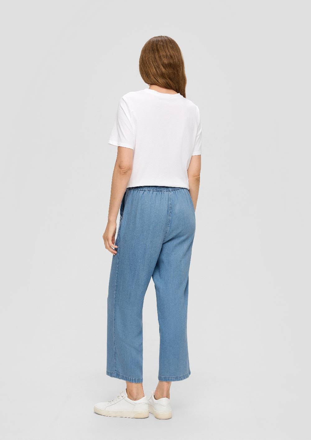 S.Oliver Culotte-Jeans Aus Lyocell / High Rise / Wide Leg / Bindegürtel