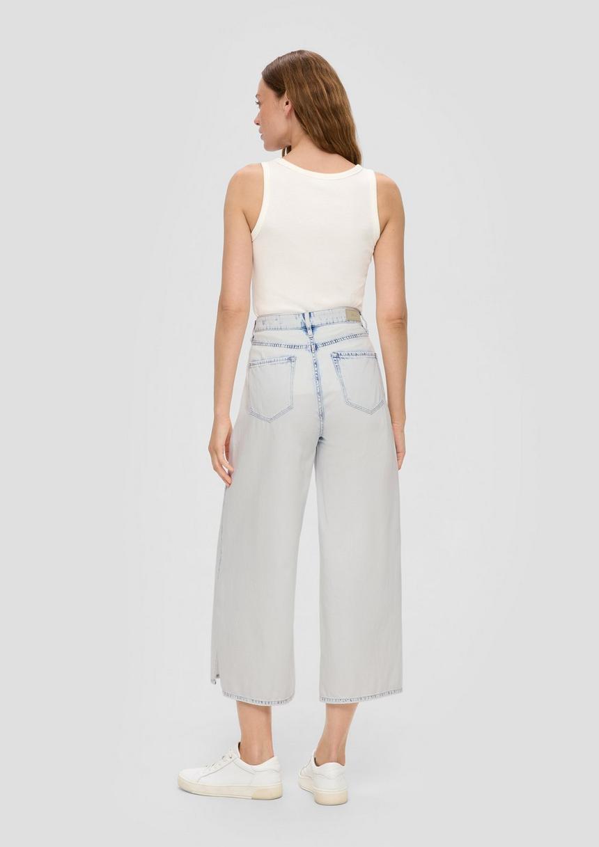 S.Oliver Culotte-Jeans Suri / High Rise / Wide Leg / Geschlitzter Saum