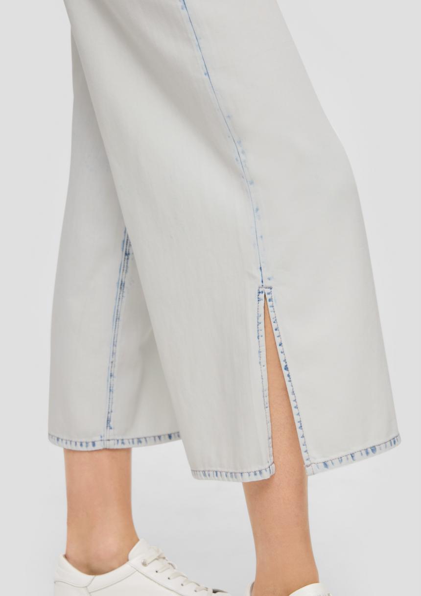 S.Oliver Culotte-Jeans Suri / High Rise / Wide Leg / Geschlitzter Saum