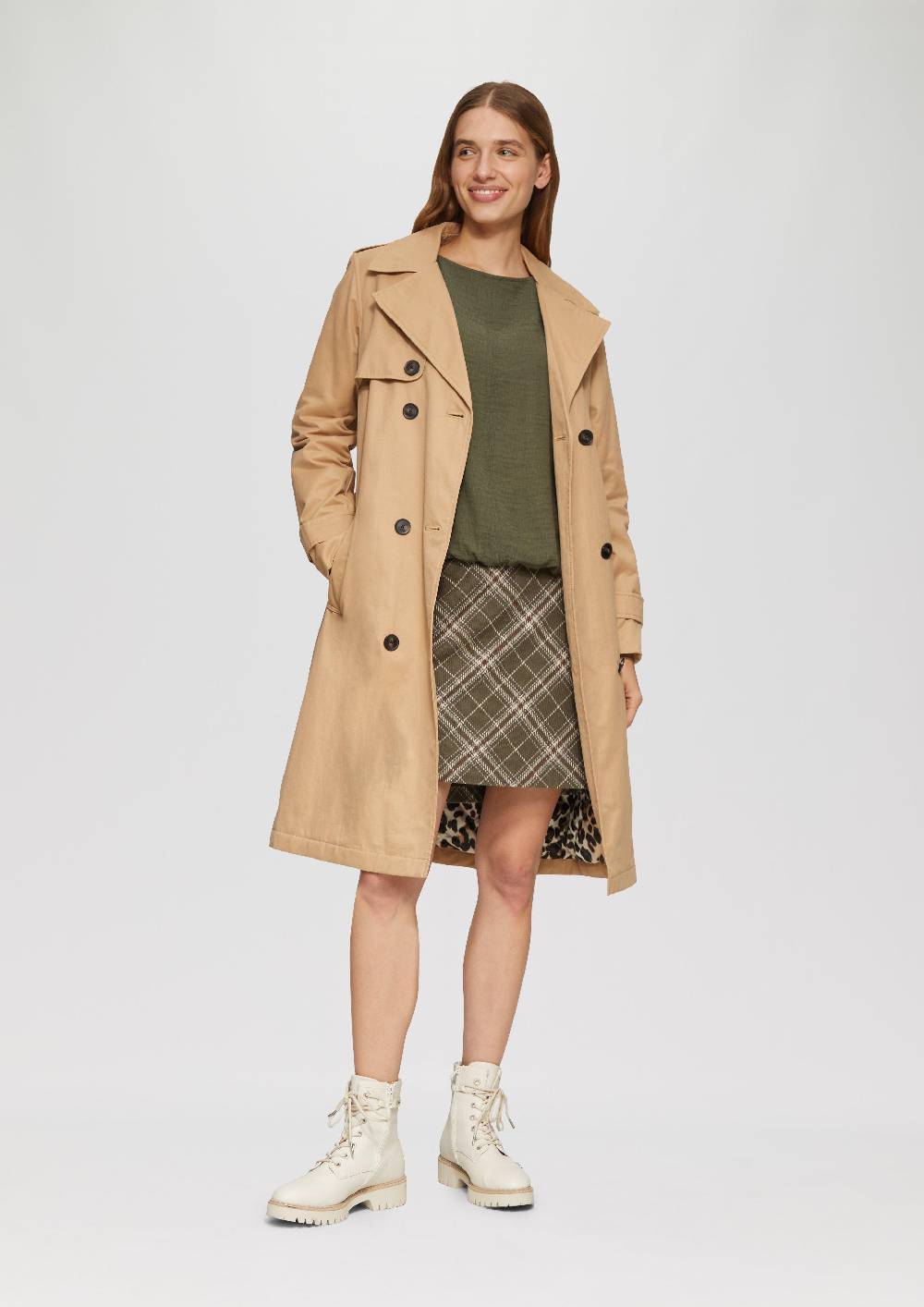 S.Oliver Fabricmix-Shirt Im Relaxed Fit Mit Weitem Ärmel