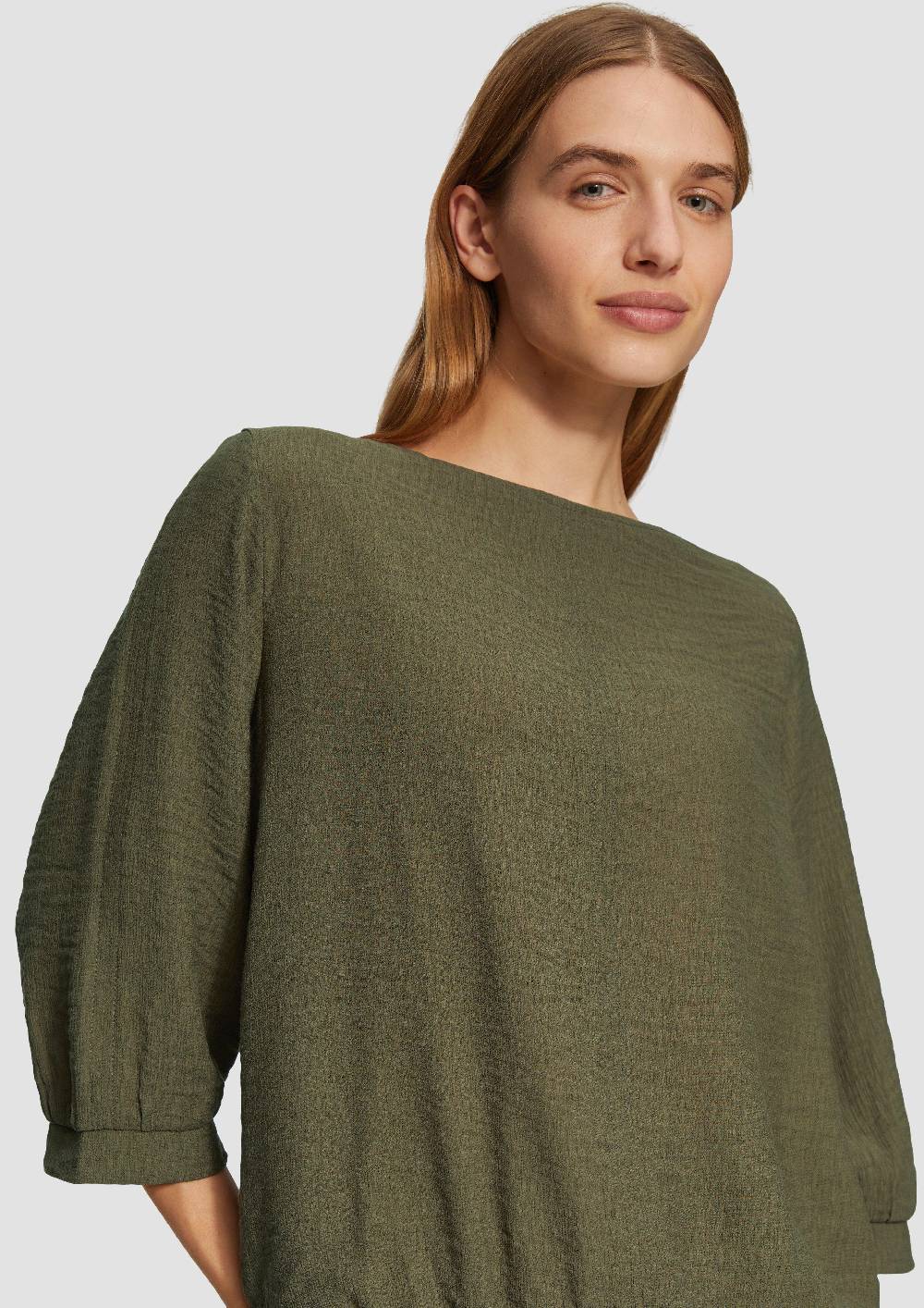 S.Oliver Fabricmix-Shirt Im Relaxed Fit Mit Weitem Ärmel