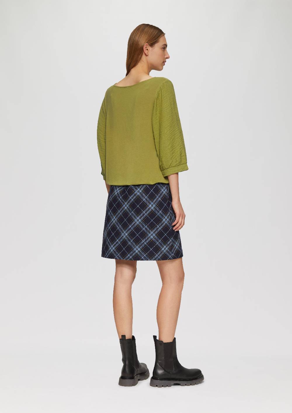 S.Oliver Fabricmix-Shirt Im Relaxed Fit Mit Weitem Ärmel