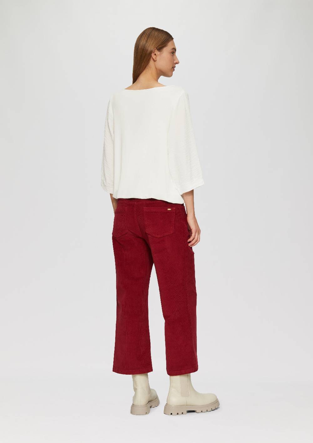 S.Oliver Fabricmix-Shirt Im Relaxed Fit Mit Weitem Ärmel