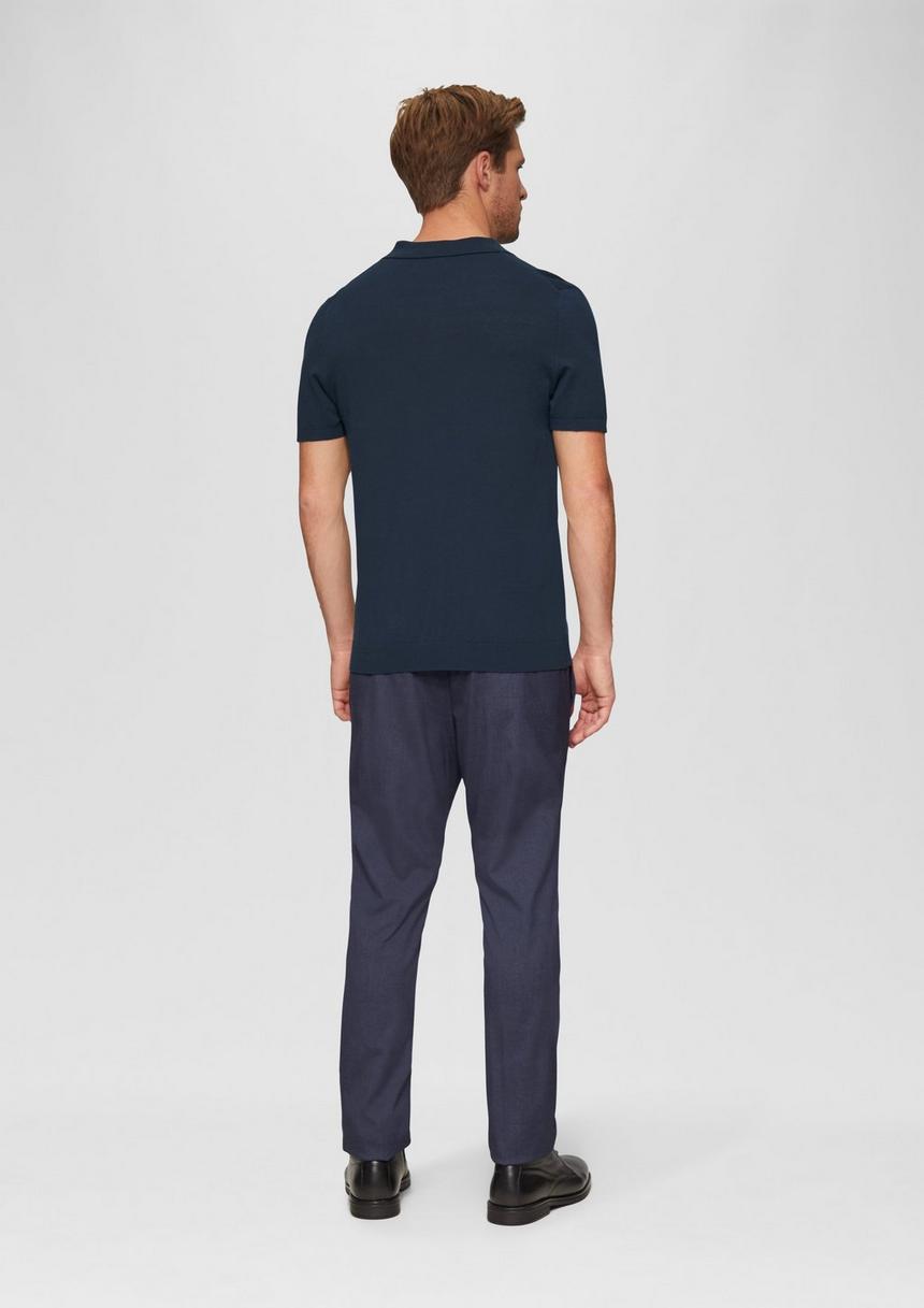 S.Oliver Feinstrick-Poloshirt Aus Baumwoll-Seide-Mix